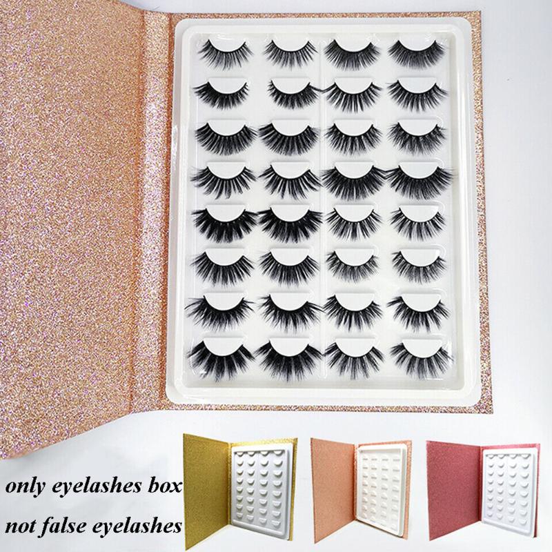 

16 Pairs/Box Reusable 3D Eyelashes Display Card False Lashes Container Packaging Box Eyelashes Sample Catalog Display Card