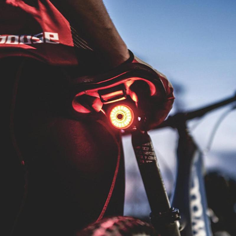 

Bike Lights Bicycle Smart Induction LED Brake Light USB Charging Safety Taillight Lamp Mountain Cycling Tail-lamp Cycle