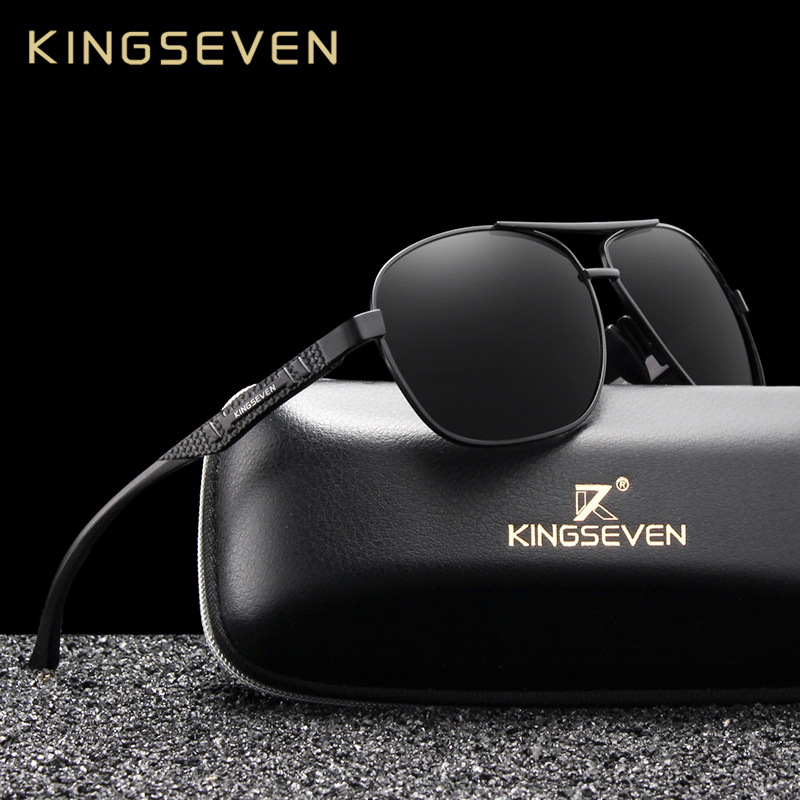 

KINGSEVEN 2020 Brand Men Aluminum Sunglasses Polarized UV400 Mirror Male Sun Glasses Women For Men