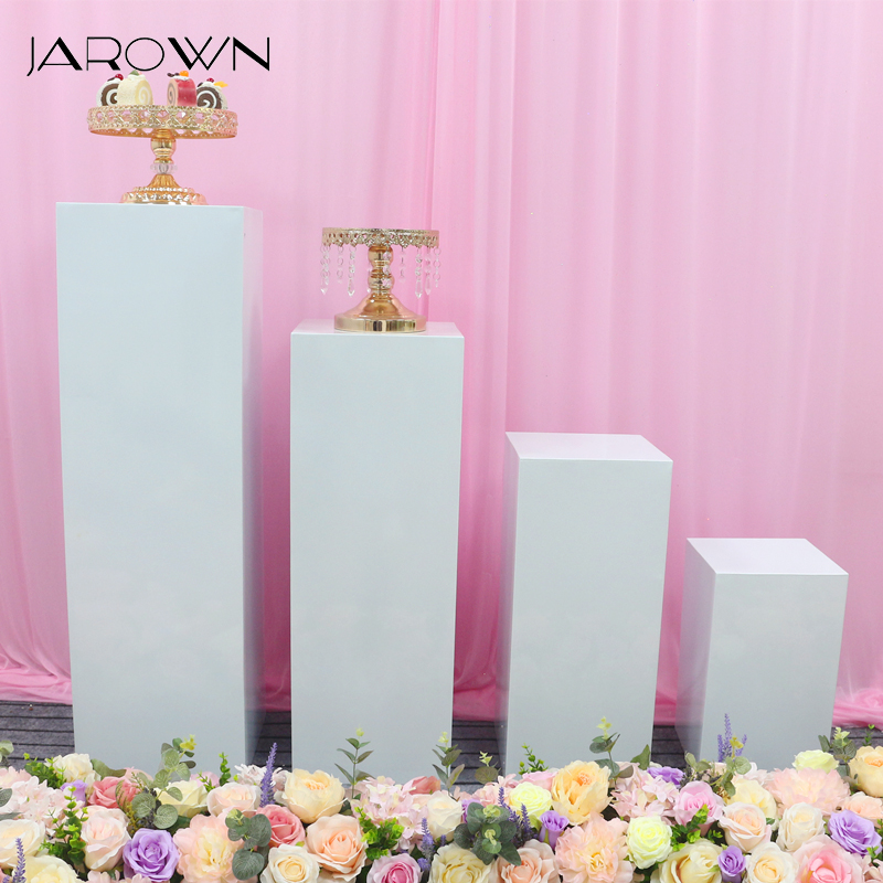 

JAROWN Wedding Props Iron Square Dessert Table Cake Shelf Wedding Background Flower Stand Decoration Home Birthday Party Decor, 3pcs 40 60 80cm