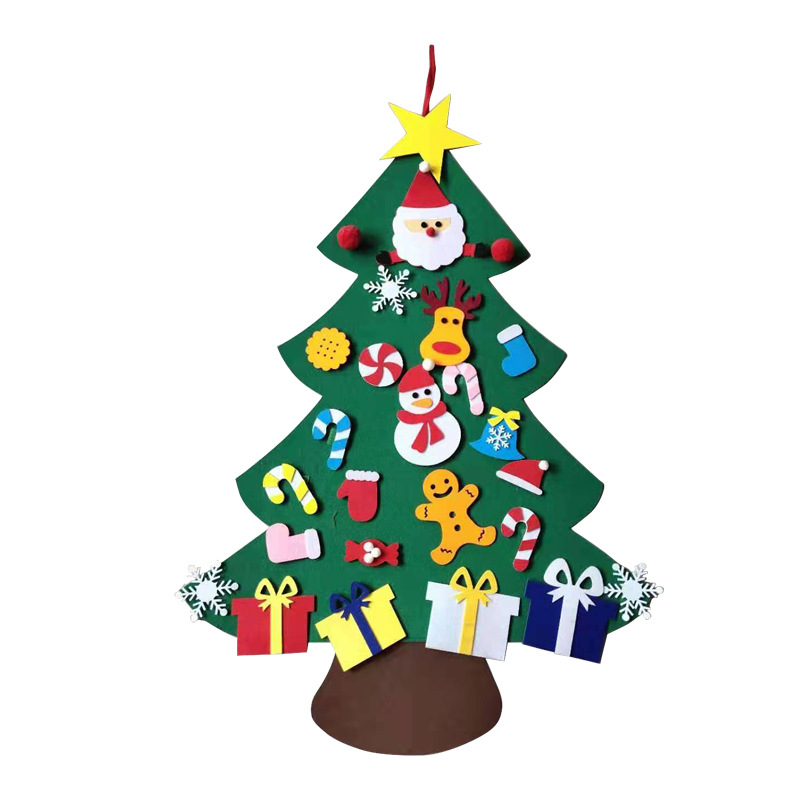 

Christmas Tree Christmas Decoration Hanging Ornaments Decoration for Home Creative Felt Tree Kid Toys