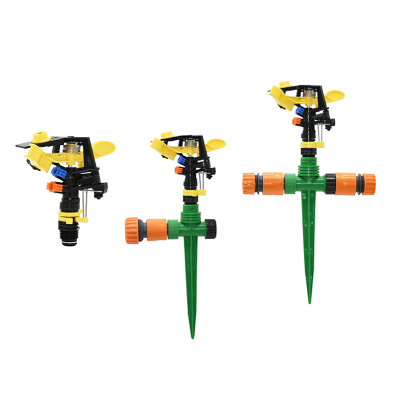 

360 degrees Rotating water sprinkler With support Rocker nozzle farm sprinklers used for watering & irrigatio 1set, 5i8