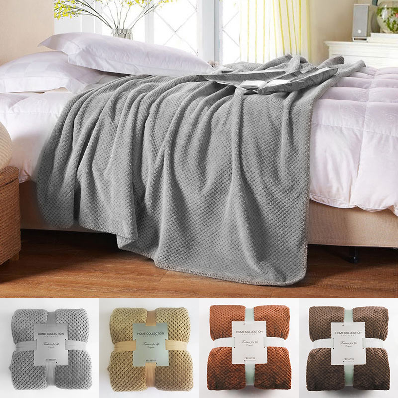 

Fashion Super Soft Blanket Flannel Aircraft Sofa Use Office Children Blanket Towel Travel Fleece Mesh Portable Car Cover