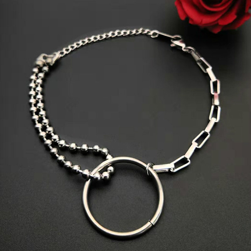 

Minimalist Stainless Steel Bracelets Round Hollow Circle Bracelet Geometric Bead Chain for Female Wedding Party Jewelry Gifts