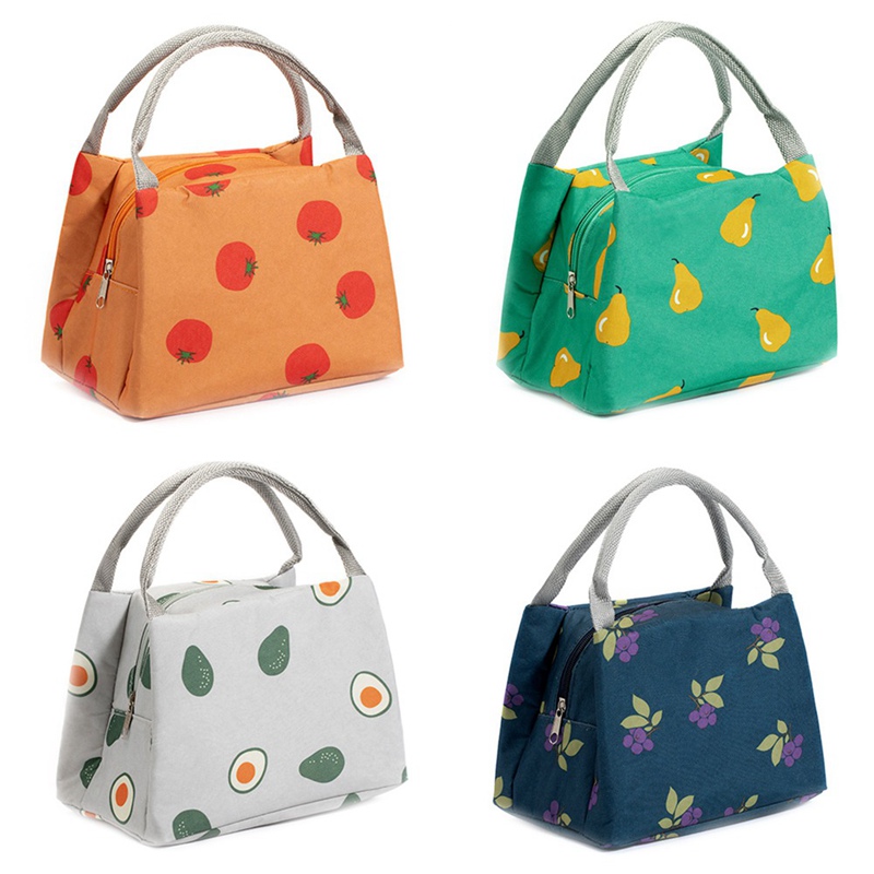 

Avocado print Lunch Bags Women Portable Functional Fruit Print Insulated Thermal Picnic Kids Cooler Lunch Box Bag Tote