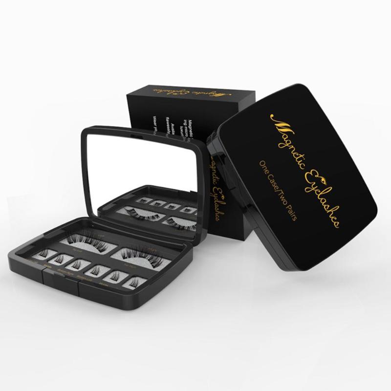 

Mink Lashes Set Natural False Eyelashes Long Thin and Light Magnet False Eyelashes Easy Use 3D Lashes