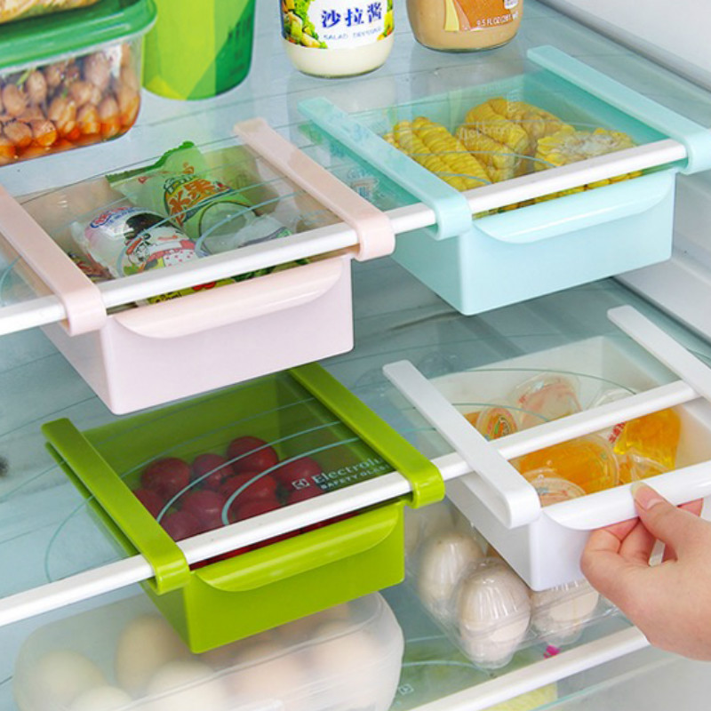 

Kitchen supplies refrigerator storage rack drawer partition frame plastic shelf multifunctional storage box rack