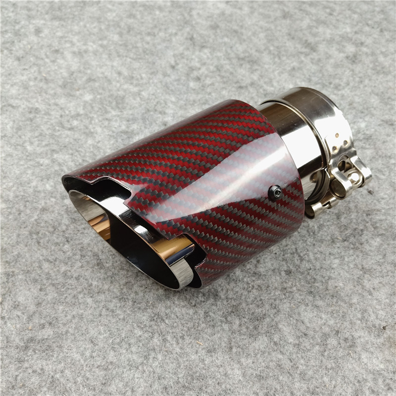 

Red Carbon Single noble Style carbon nozzles Exhaust Muffler Tips For Akrapovic Car Model Tuning Exhaust Systerm
