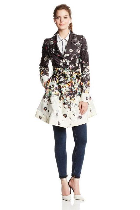 

New Spanish DEG fashion single-breasted mid-long overcoat printed trench coat for autumn 2020, As pic