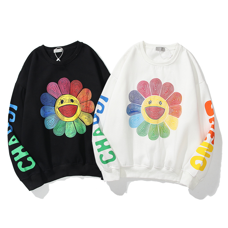 

2021 HOT Men's Fashion Classic Round Neck Sweatshirt Men and Women Couple Tide Printed sweater coat SIZE M-XXL, Black