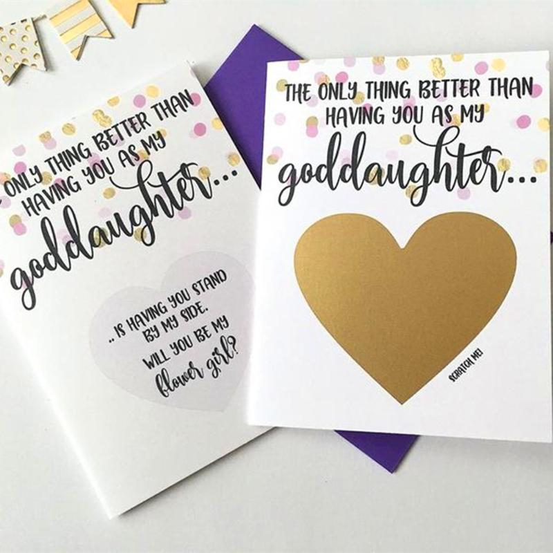 

print any language FlowerGirl Scratch Off Card,Proposal Card for junior bridesmaid,Personalized Scratch off Cousin Card,Rose gol