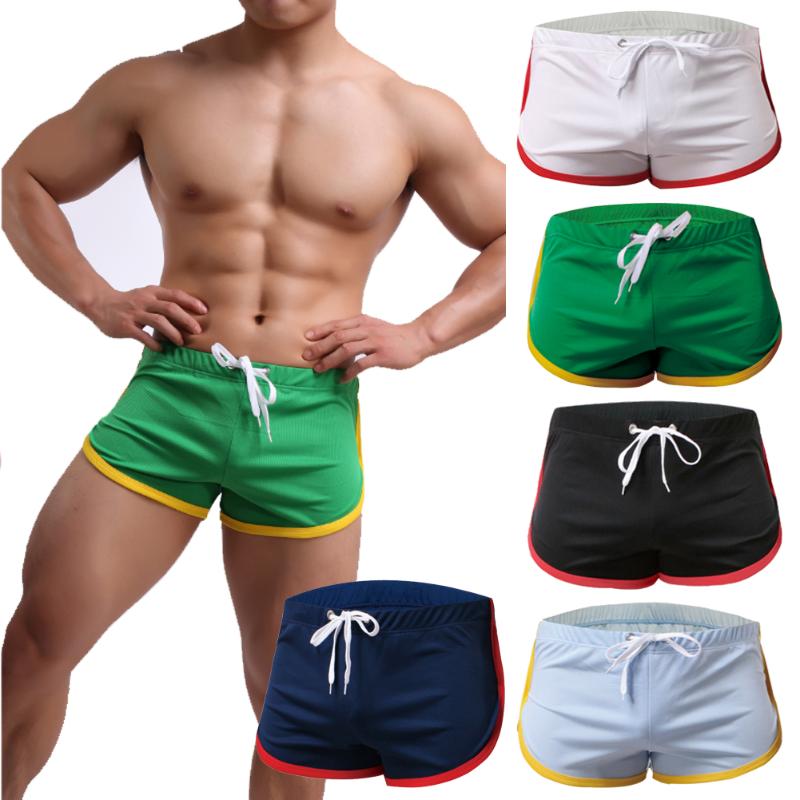 

THEFOUND Fashion Men Gym Sports Running Shorts Solid Sleep Casual Short Pant Summer Mesh Breathable, Black