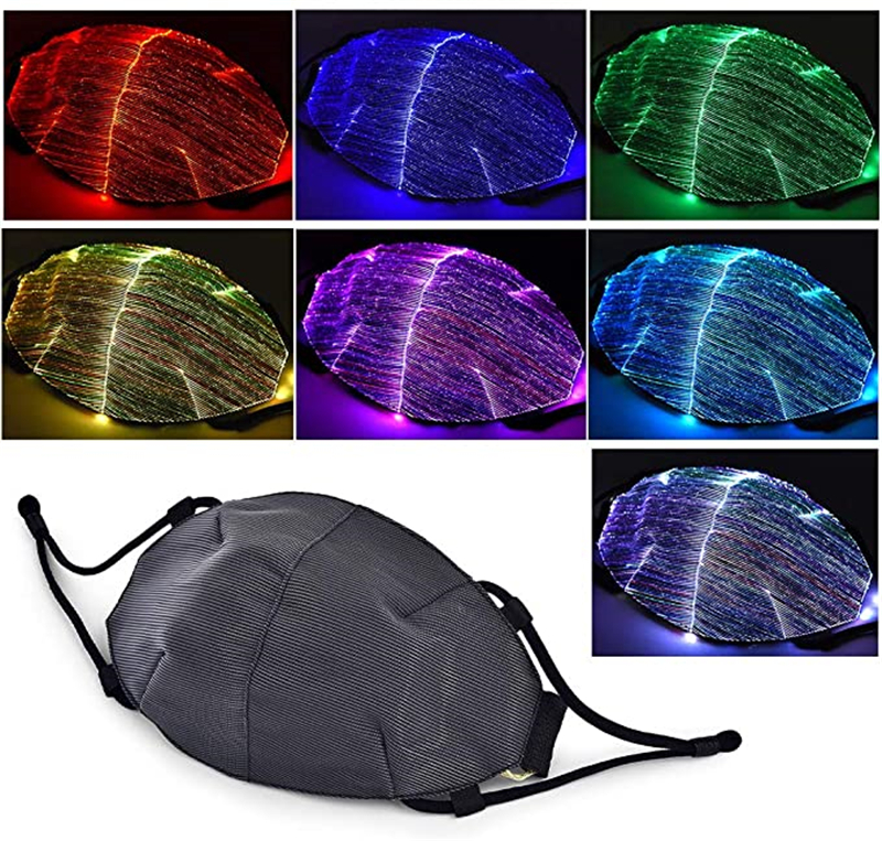

Fashion Glowing Mask With PM2.5 Filter 7 Colors Luminous LED Face Masks for Christmas Party Festival Masquerade Rave Mask