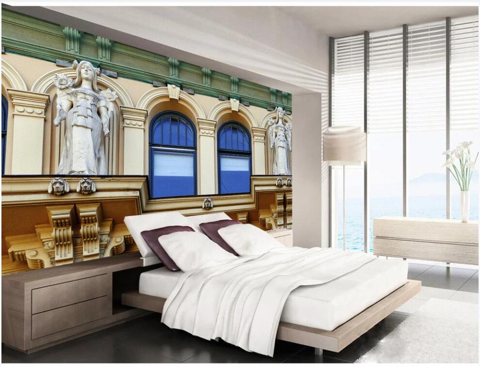

3d photo wallpaper custom mural Gothic hotel window sculpture background living room home decor wallpaper for walls in rolls, Non-woven wallpaper
