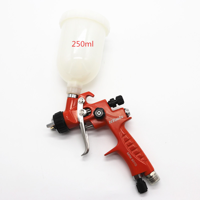 

Free shipping 100ml and 250ml cup type mini spray gun / 1.2mm mini spray gun, air gun, paint gun