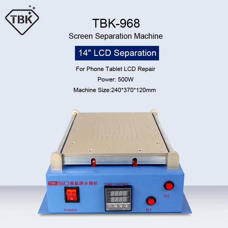 

TBK 14 Inch Built-in Vacuum Pump LCD Screen Frame Separation Machine For Phone Tablet Touch Screen Repair Separator Equipment