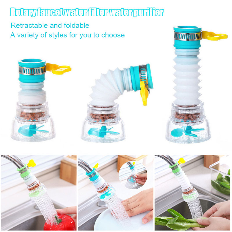 

360 Degree Adjustable Kitchen Faucet Filter Tap Extender Splash-proof Water Filter Kitchen Accessories