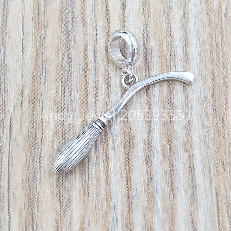 

Authentic 925 Sterling Silver pendants Herry Poter Sterling Silver Nimbus 2000 Broomstick Slider Charm Fits European bear Jewelry Style Gift