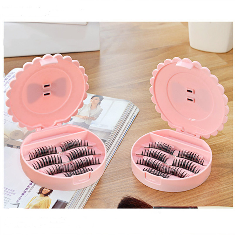 

1PC Acrylic Cute Bow False Eyelashes Travel Eye Lashes Storage Box Makeup Cosmetic Mirror Case Organizer Tourism Cosmetics Tools