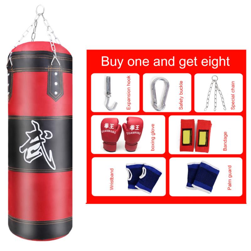

8pcs Training Fitness Boxing Empty Punching Bag Sport Kick Sandbag Kickboxing Muay Thai Boxer Gym Musculation Sandbag