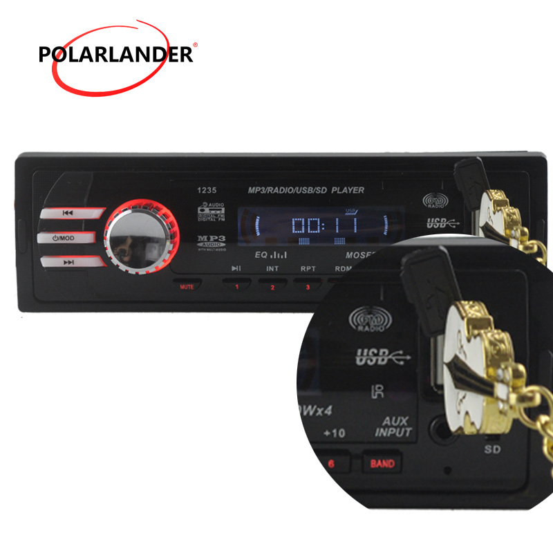 

2020 NEW 12V Car Radio player car audio auto Stereo FM Receiver MP3 5V Charger USB/SD card/AUX in radios In-Dash 1 DIN size