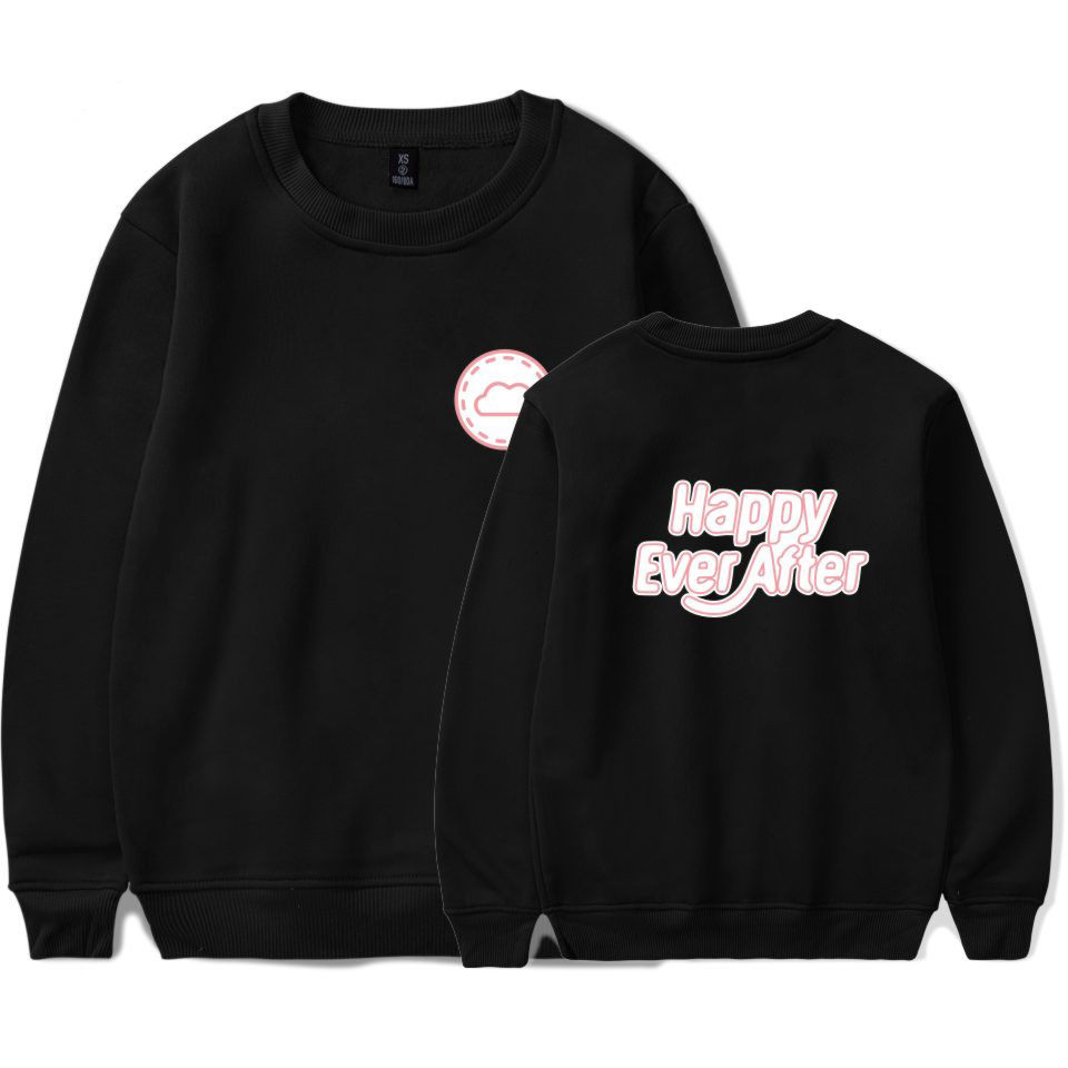 

Blackday Harajuku Kpop Happy Ever After Sweatshirt Hoodies Women/Men Streetwear Long Sleeve Hoodie Clothes Women/Men Plus Size, Pink