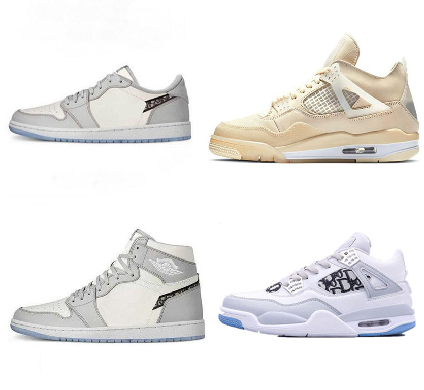 

2020 Top Quality Dio Jumpman Sail 4 D 1s D Womens Mens Basketball Shoes Leather trainer zapato Sports sneakers