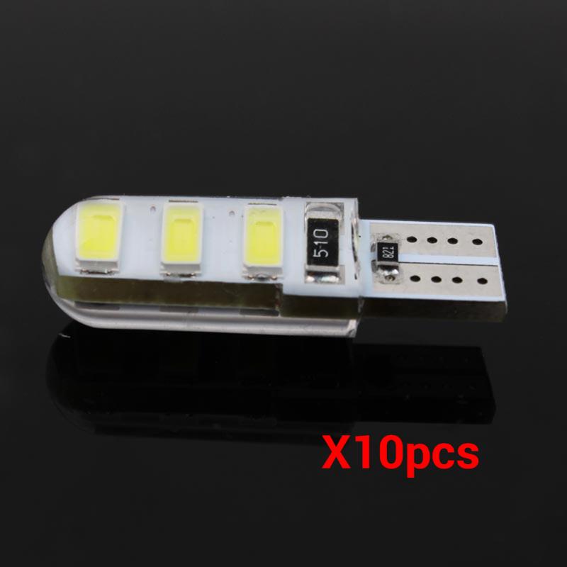 

10pcs Super Quality 6 LED SMD 5630 Error Free 194 168 W5W Universal Parking Car LED T10 CANBUS T10 Car Side Light, As pic