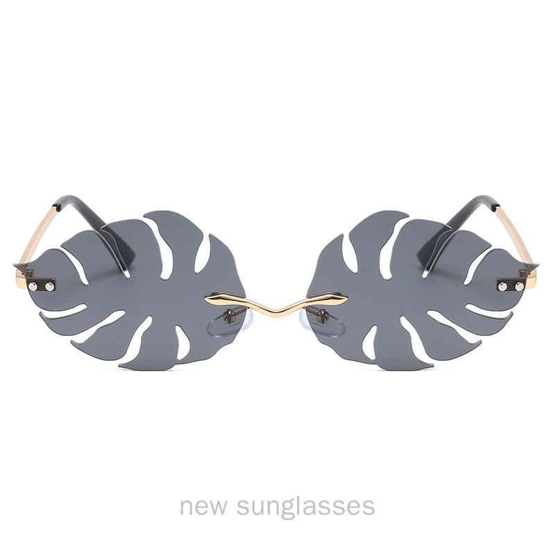 

Luxury Fashion Fire Flame Sunglasses Women Rimless Wave Sun Glasses Metal Shades For Vintage Women Mirror Eyewear FML