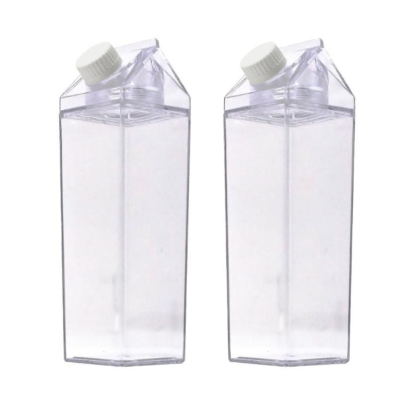 

2pc Kitchen Leakproof Transparent Milk Water Bottle Drinkware Outdoor Climbing Tour Camping Children Men Milk Water Bottles