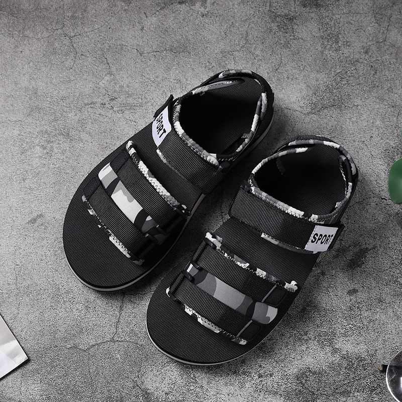 

man beach 39 sandals casual slip on lightweight breathable vietnam shoes close toe walking fashion summer mens sport outdoor new, Black