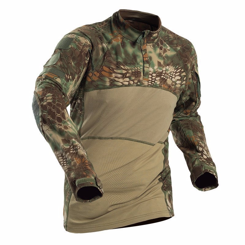 

Hot Sale Outdoor Hiking Camping Wear-resisting Shirts Army Fans Tops Upgraded Tactical Training Frog 4 Clothes, Desert