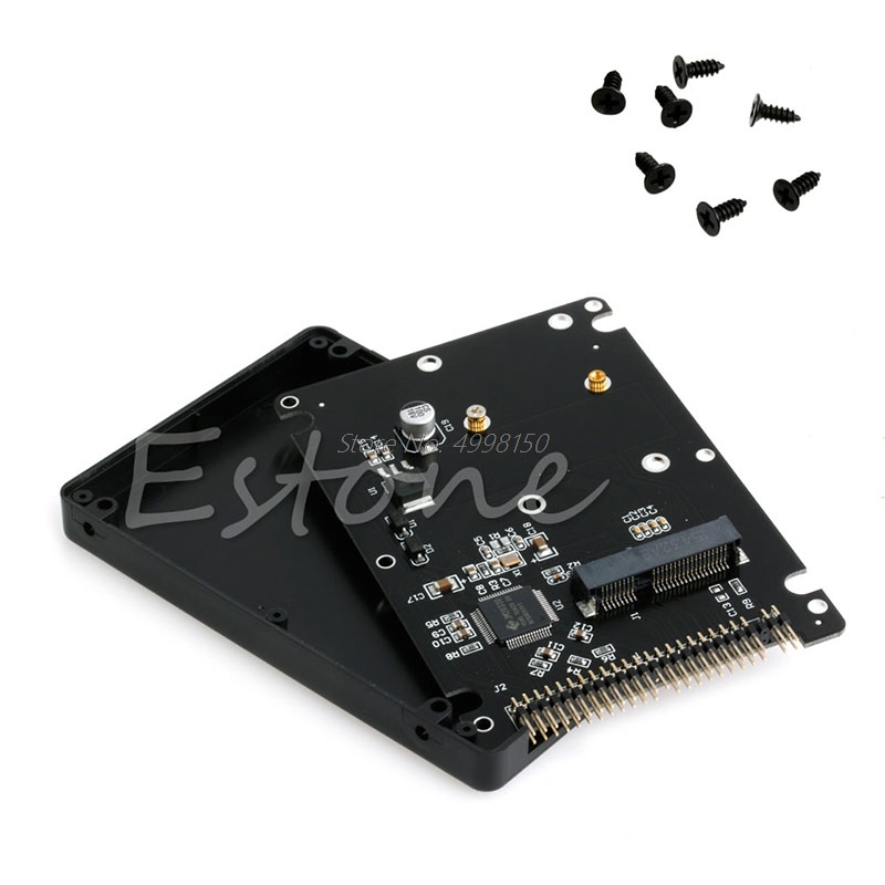 

New mSATA to 2.5" 44PIN IDE HDD SSD mSATA to PATA Converter Adapter Card + CaseWholesale dropshipping