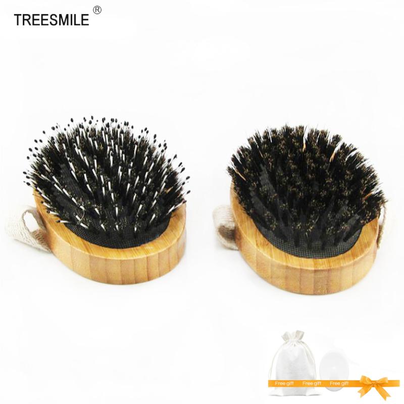 

Boar Bristle Hairbrush Massage Comb Anti-static Hair Scalp Paddle Brush Oval bamboo Wooden Handle Hair Brush Styling Tool D30