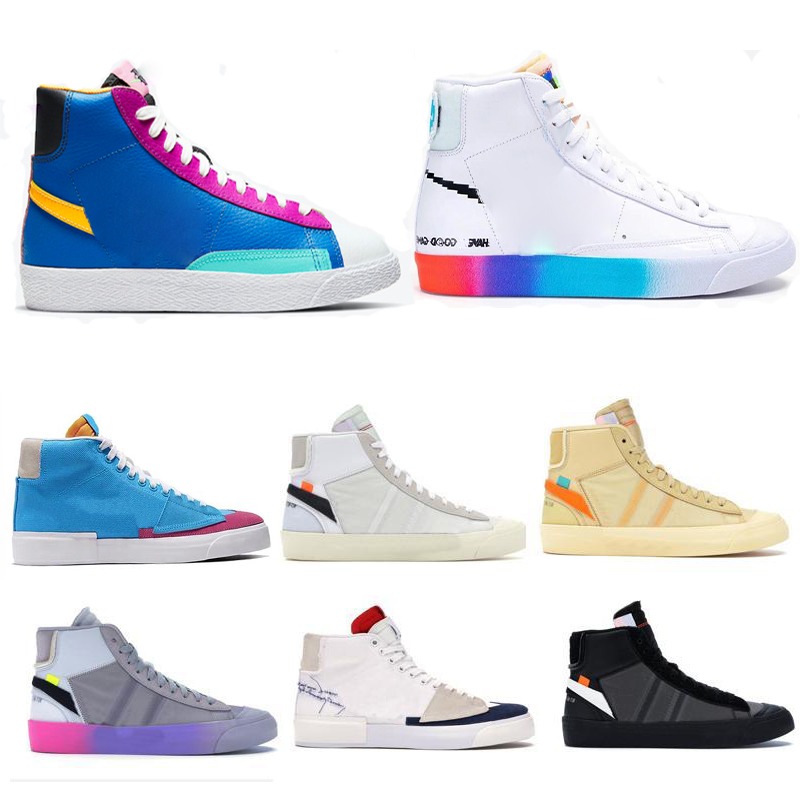 

New Motivation NK Blazers Mid Grim Reaper Black Men Mid 77 Vintage B Simmons Green Have A Good Game All Hallows Eve Designs Sports Shoes, Color 4