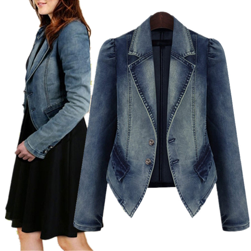 

6XL Outerwear Large Size Women' Jean Jacket Spring Slim Blue Dzhinsovki Plus Size Denim Coat Female Outerwear Spring Jean Coats