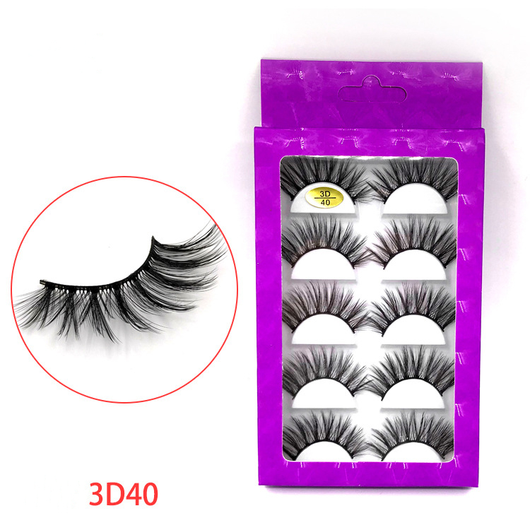 

Hot Sale 5 Pairs/Set 3D Soft False Eyelashes Handmade Wispy Fluffy Long Lashes Natural Faux Eye Lashes Eye Makeup Tools