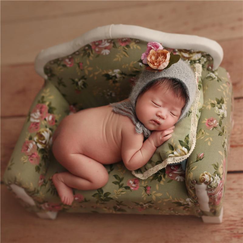 

Newborn Baby Floral Bonnet Photography Props Classic Baby Girl Flower Hat Lovely Garden Bonnet Infant Cap Birthday Gift, As photo