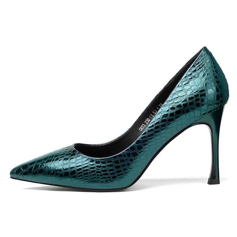 

Women Sandals Pointed High Heels Office Party Woman Shoes Solid Patent Leather Pointed Toe Fashion Brand High Heels Women Shoes, Black