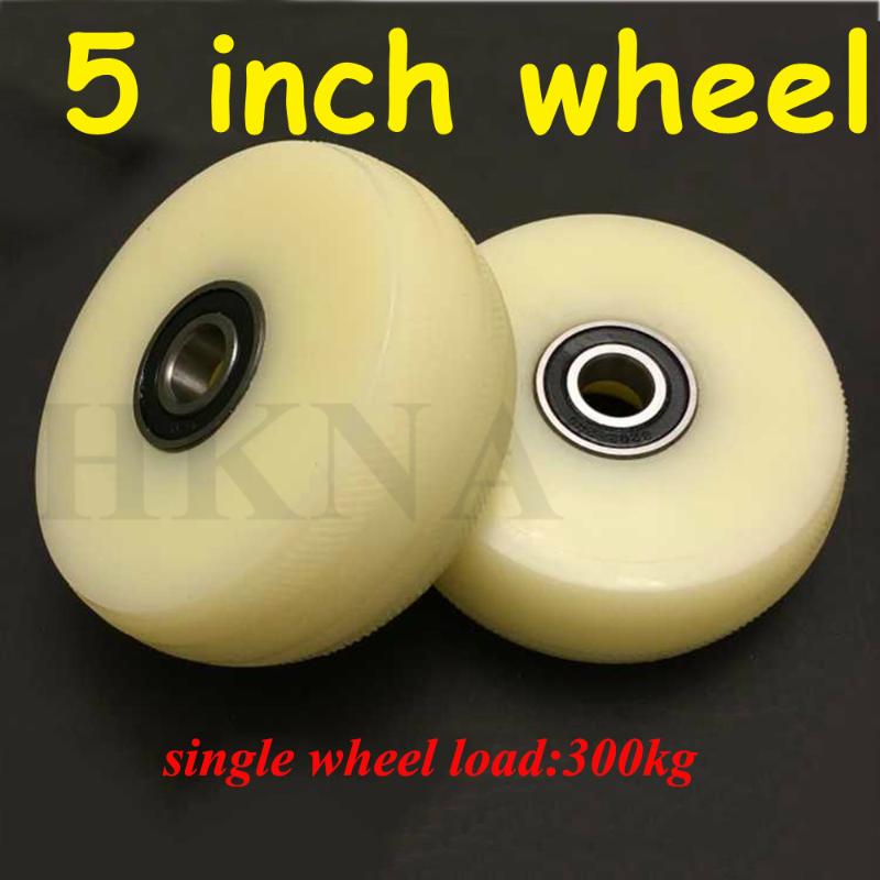 

Caster About 5 Inch Diameter 123mm Wheel Heavy Nylon Single Wheel Flat Trolley Solid Wear