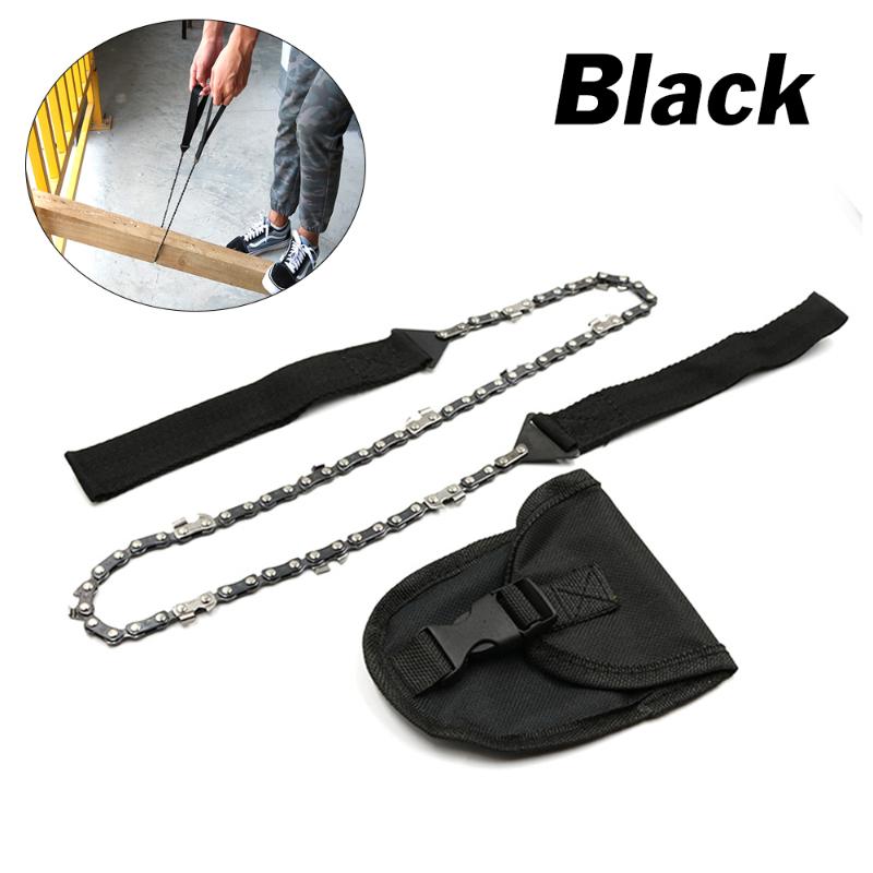 

24 inch Pocket camping saw Survival Chain Saw Emergency Chainsaw with Bag Outdoor Hiking Portable Handheld Handsaw woodwork Tool