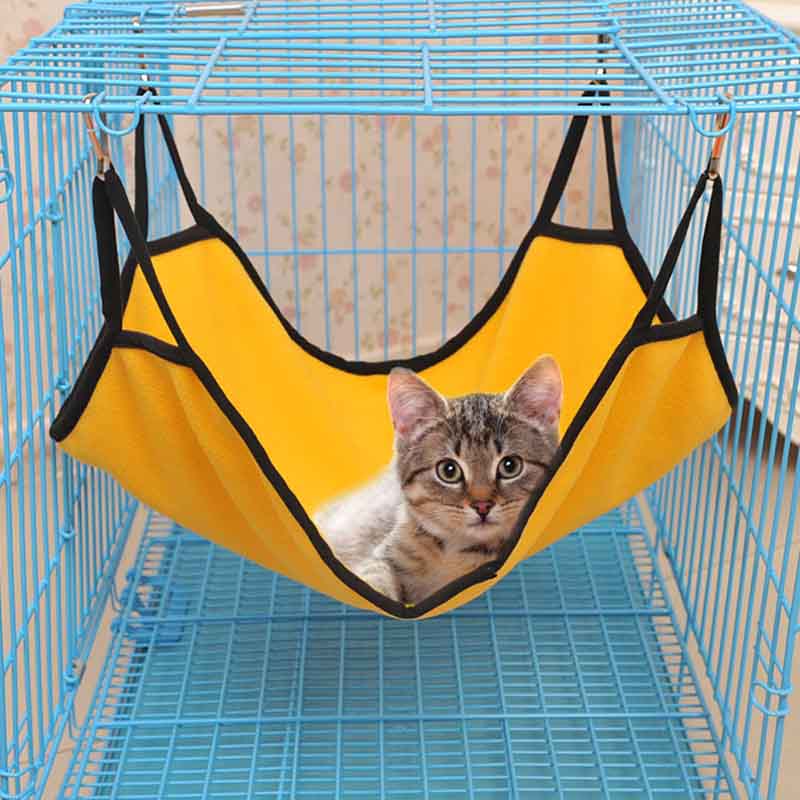 

High Quality Warm Cat Beds Cloth+Fleece Pet Hammocks For Pets Cats Rest Cat House Mat Soft And Comfortable Ferret Cage PD157