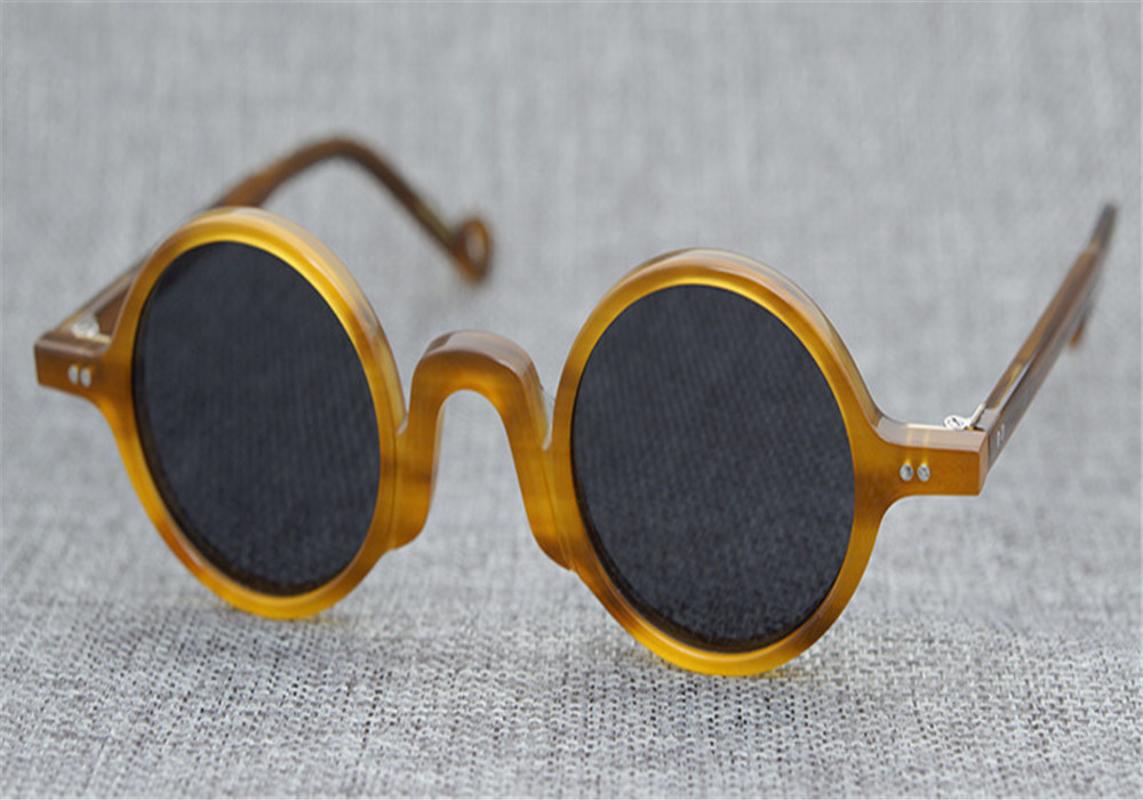 

Brand Design Retro Unisex Acetate Full Rim Polarized Sunglasses Round Frame UV400 Protection Driving Sunglasses Oculos Women Men