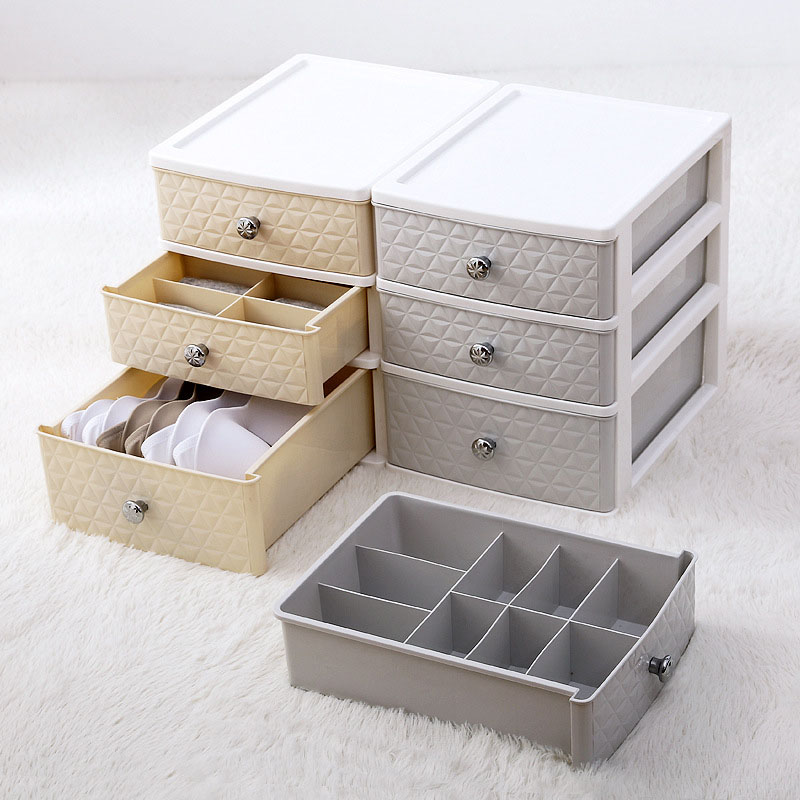 

Large Underwear Storage Box Drawer-divided Compartment Home Wardrobe Finishing Boxes Plastic Panties Socks Bra Containers