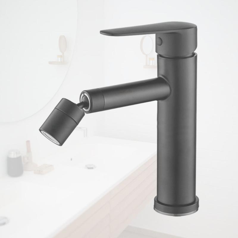 

1 Set Hot and Cold Basin Faucets Black Stoving Varnish Water Tap Toilet Basin Faucet Stainless Steel Water Tap Bathroom Supplies