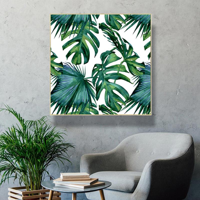 

Classic Palm Leaves Tropical Jungle Green Canvas Paintings Nordic Poster Print Wall Art Pictures Living Room Home Decor No Frame