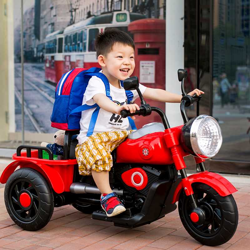 

Double stroller tricycle children electric motorcycle toy car can sit people kid boy baby girl charging