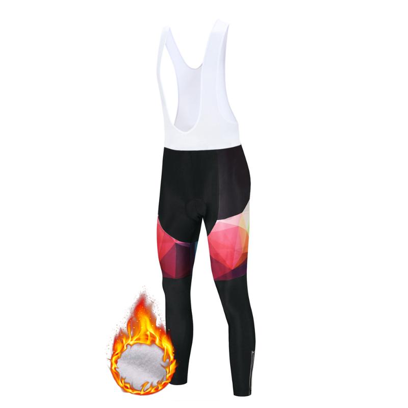 

2020 Men Thermal Fleece Winter Cycling Bib Pants Tight MTB Bike Pants Downhill Bicycle Cycling Trousers Invierno Clothing, 04