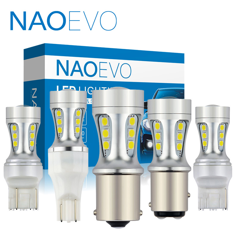 

NAOEVO P21W PY21W LED P21 5W White W16W T20 7440 7443 W21 5W W21W T15 1156 BA15S Car Bulb BAU15S 1157 Light bay15d DRL Auto 12V, As pic