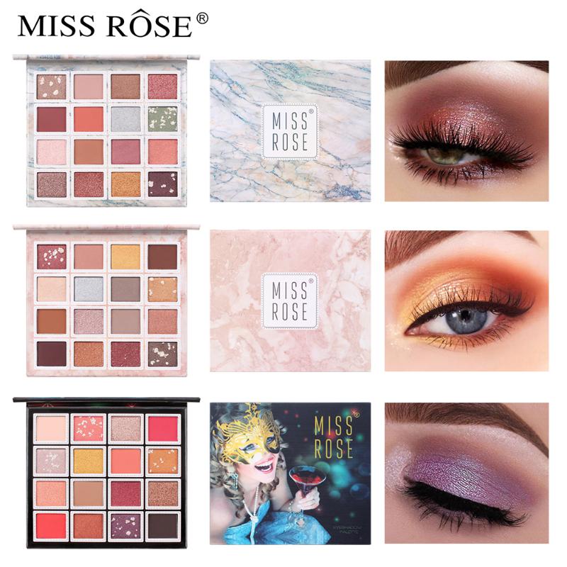 

Miss Rose 16-Color Eyeshadow Makeup Plate Pearly Lustre Matte Eyeshadow Compact, Army green